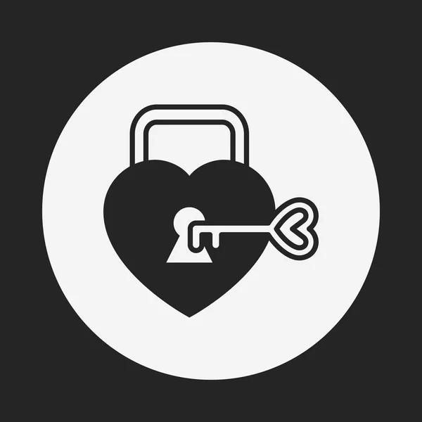Lover lock icon — Stock Vector