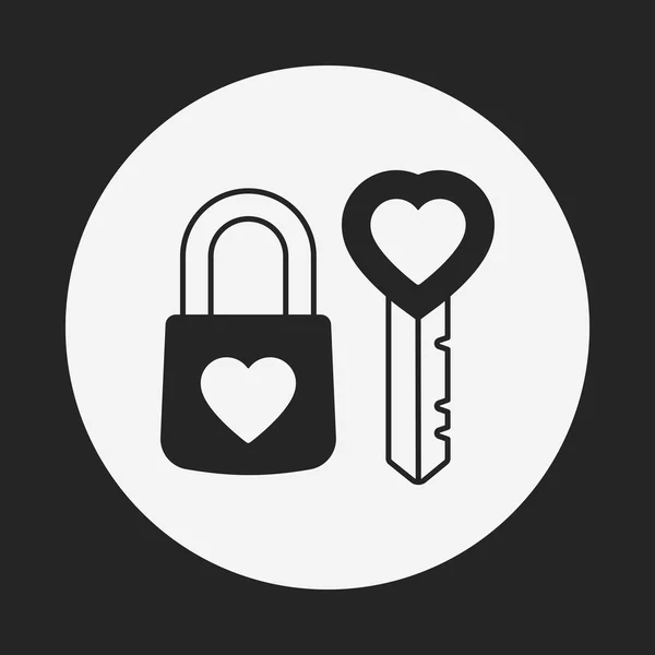 Lover lock icon — Stock Vector