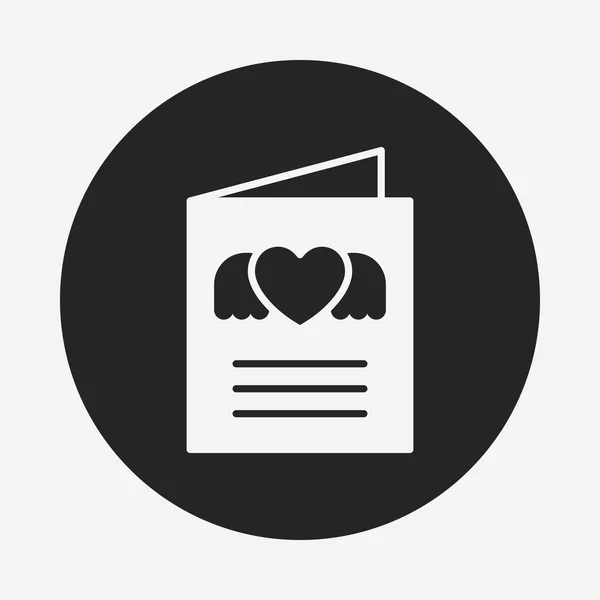 Icono de carta de amor — Vector de stock