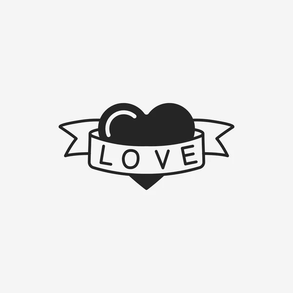 Love heart icon — Stock Vector