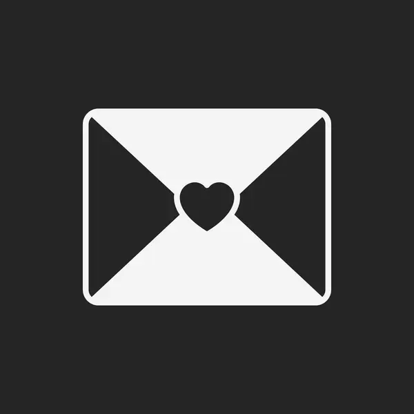 Icono de carta de amor — Vector de stock