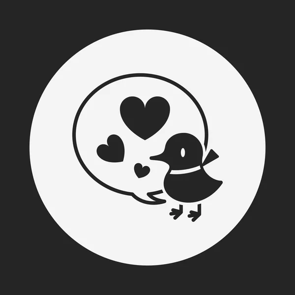 Milovník ptáků ikona — Stockový vektor