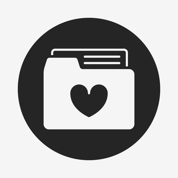 Icono de archivo de amor — Vector de stock