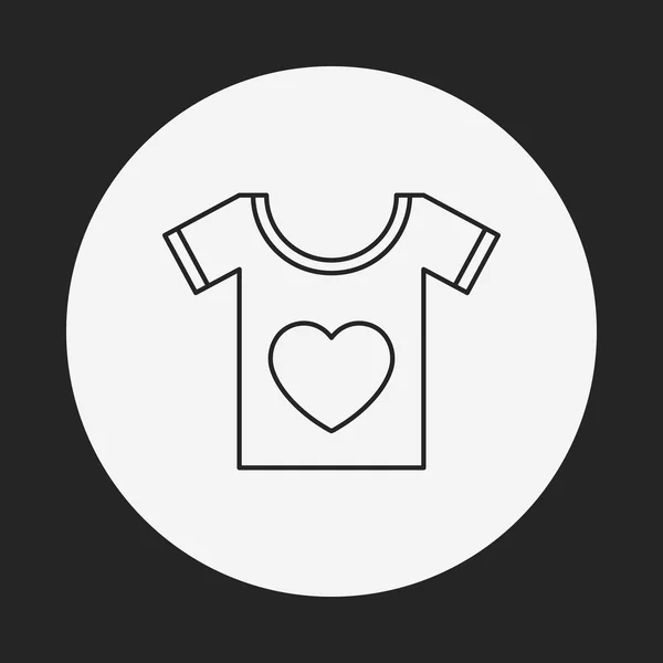 Corazón camiseta línea icono — Archivo Imágenes Vectoriales