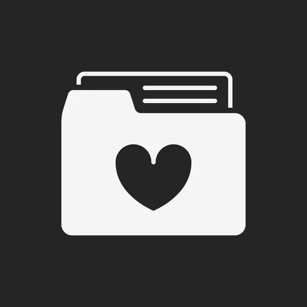 Icono de archivo de amor — Vector de stock