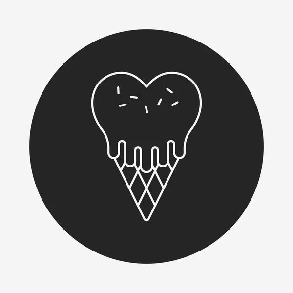 Icono de línea de helado — Vector de stock