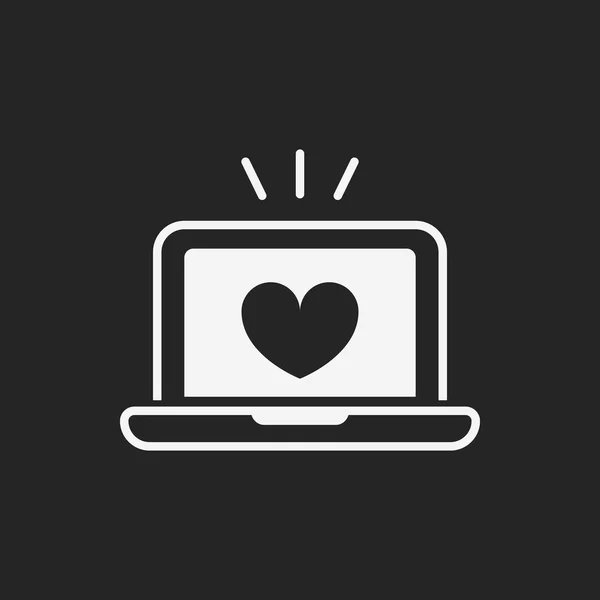 Love computer icon — Stock Vector