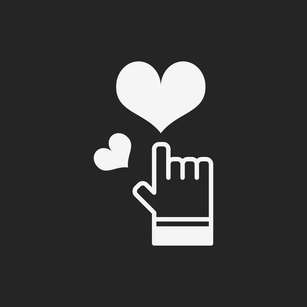 Liefde hart pictogram — Stockvector