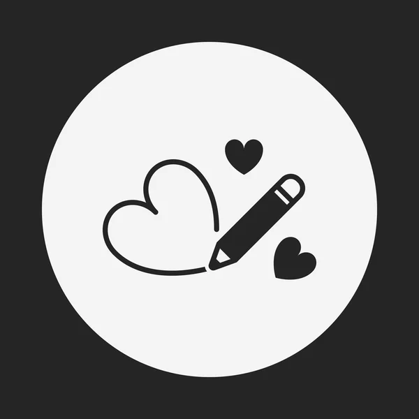 Liefde hart pictogram — Stockvector