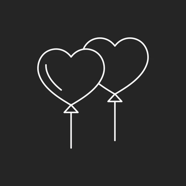 Иконка линии сердца — стоковый вектор