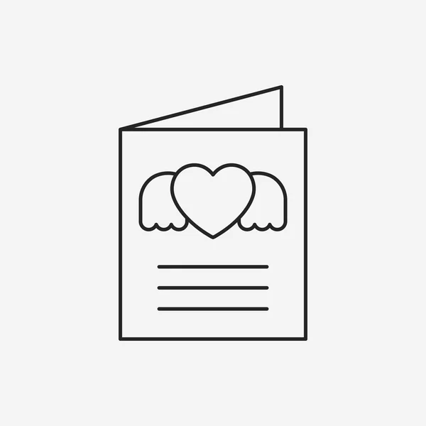 Amor carta línea icono — Archivo Imágenes Vectoriales