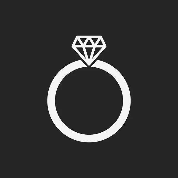 Diamond ring icon — Stock Vector