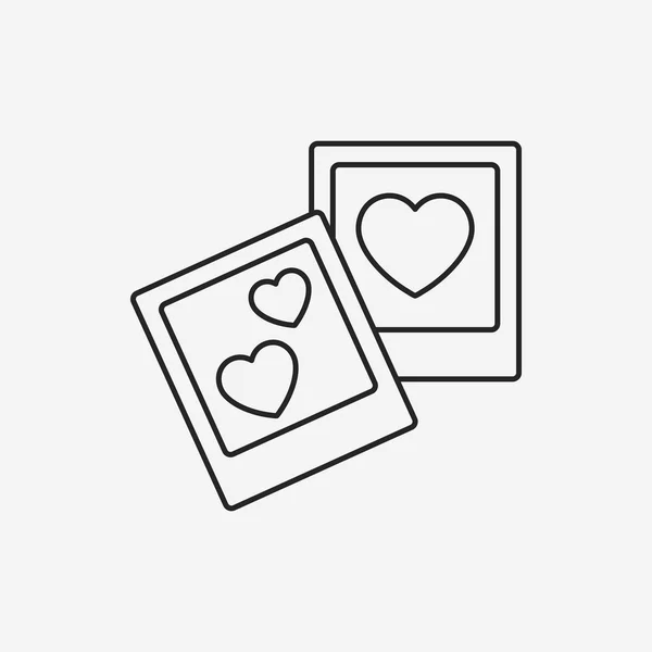 Amor foto línea icono — Vector de stock