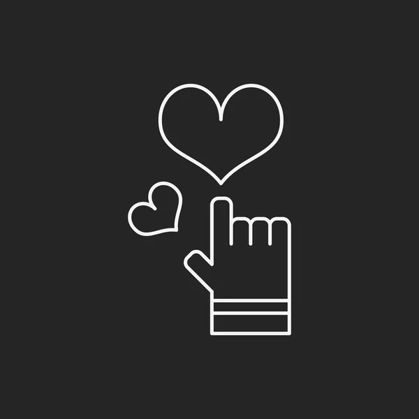 Szerelem szív vonal ikon — Stock Vector