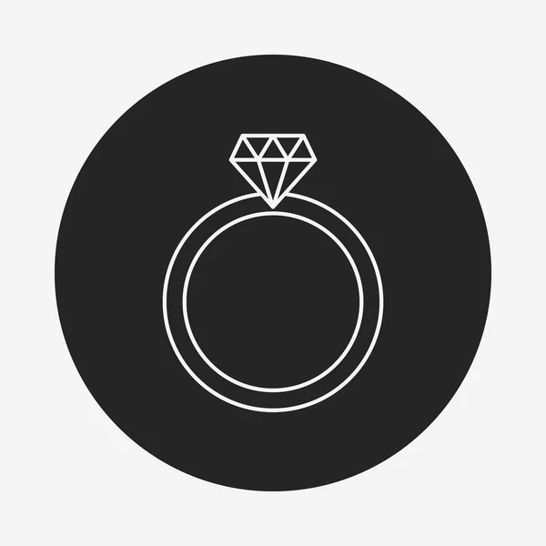 Symbol für Diamantring — Stockvektor