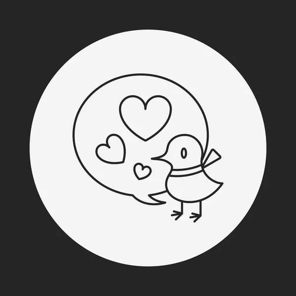 Иконка любовных птиц — стоковый вектор
