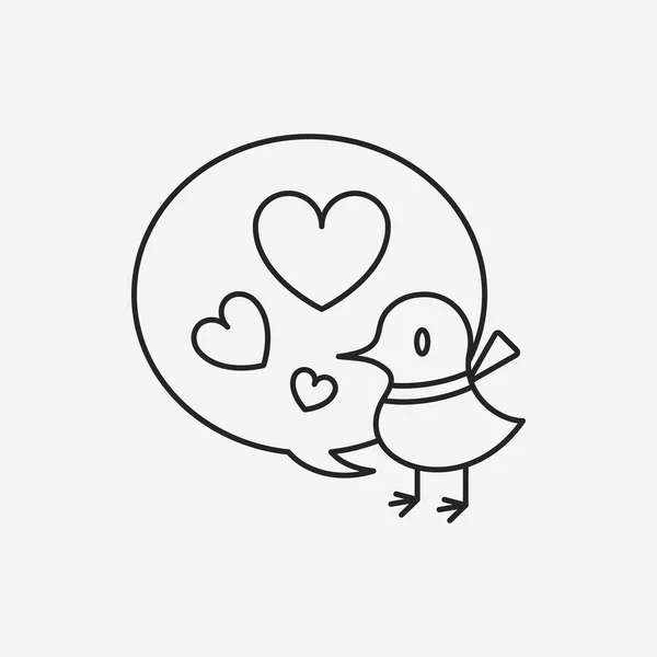 Ikona čáry milovník ptáků — Stockový vektor