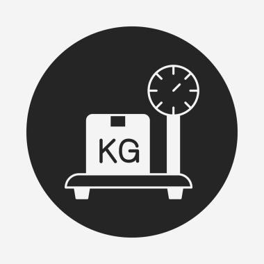 Lojistik nakliye ağırlık simgesi