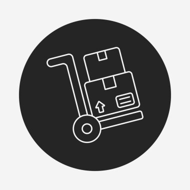 Lojistik yük arabası satırı simgesi