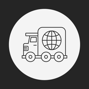 Lojistik kamyonu satırı simgesi