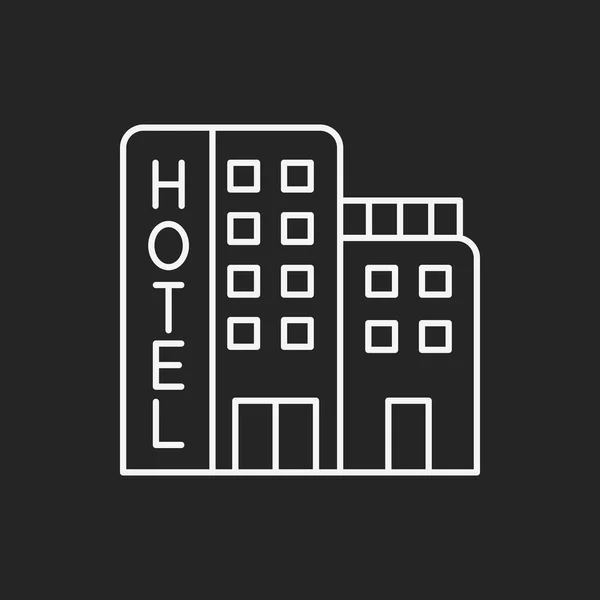 Icono de línea de hotel — Vector de stock