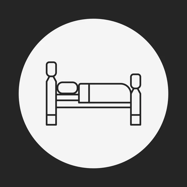Yatak satırı simgesi — Stok Vektör