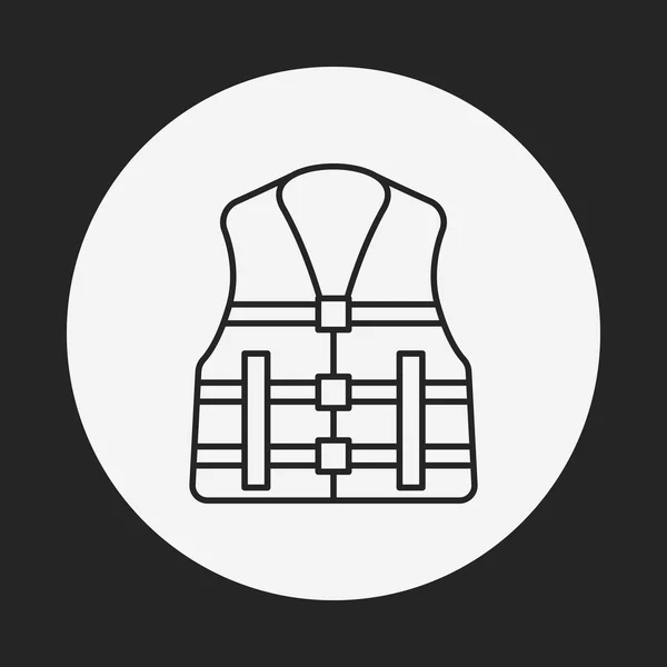 Life jacket line icon — Stock Vector