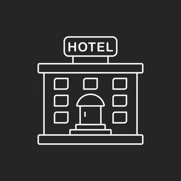 Icono de línea de hotel — Archivo Imágenes Vectoriales