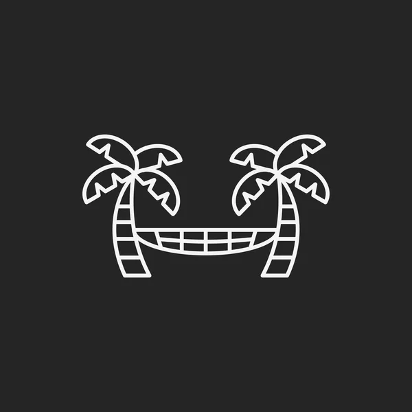 Resort lijn pictogram — Stockvector