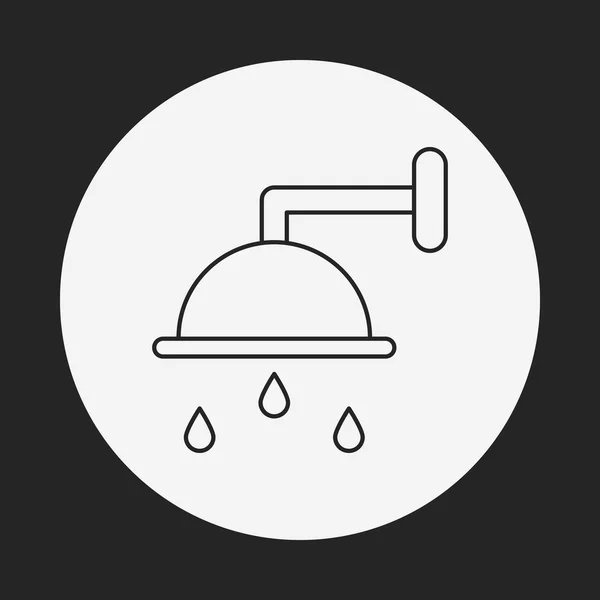 Icona linea docce — Vettoriale Stock