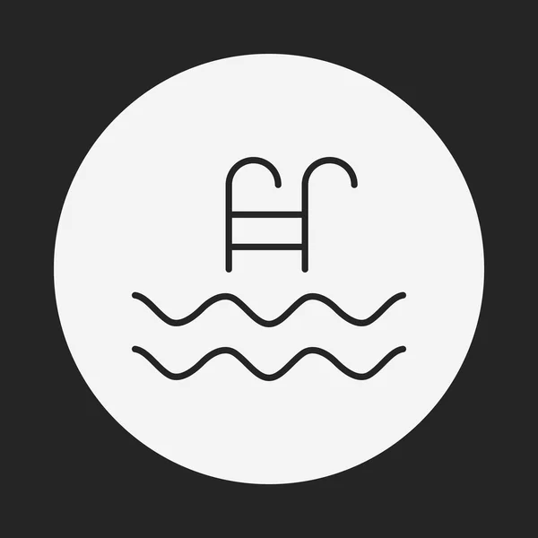 Signo de piscina icono — Vector de stock