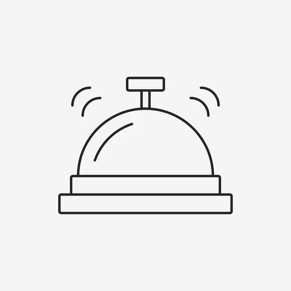 Icono de campana del hotel — Vector de stock