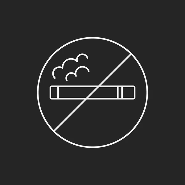 Nincs füstölgő vonal ikon — Stock Vector