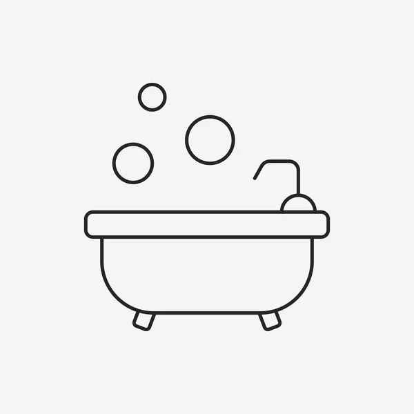 Bathtub line icon — Stock Vector