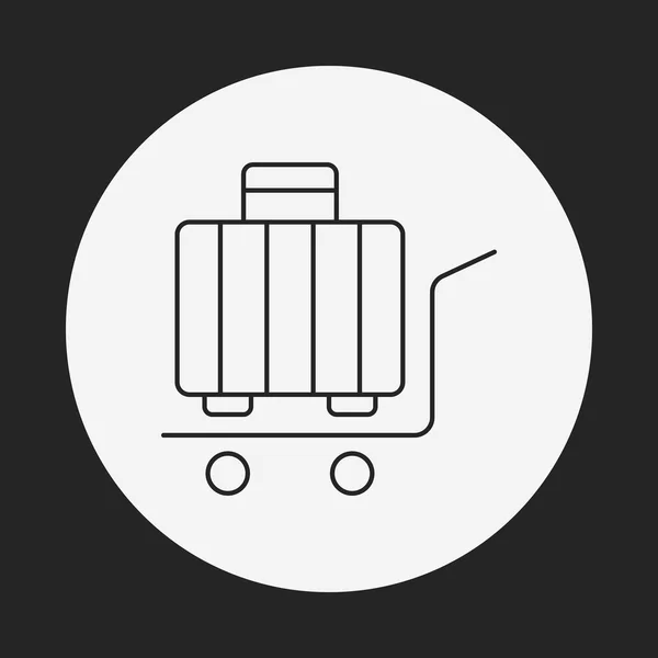 Icône de ligne de valise — Image vectorielle
