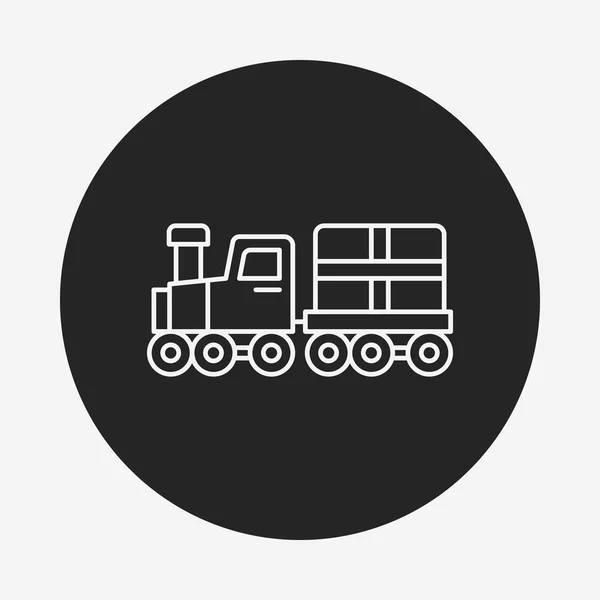 Logistik-LKW-Liniensymbol — Stockvektor