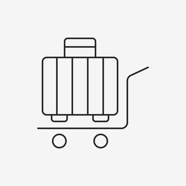 Значок линии чемодана — стоковый вектор