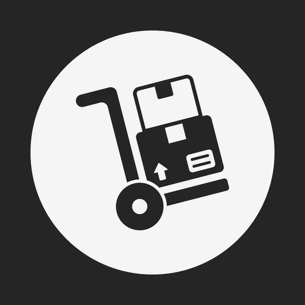 Logistiek vracht trolley pictogram — Stockvector