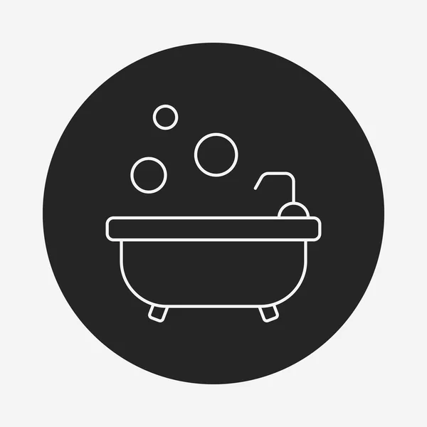 Bathtub line icon — Stock Vector
