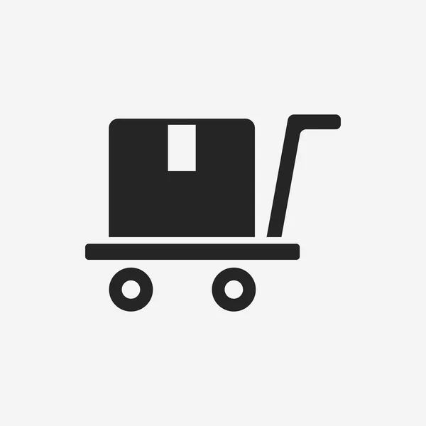 Logistiek vracht trolley pictogram — Stockvector