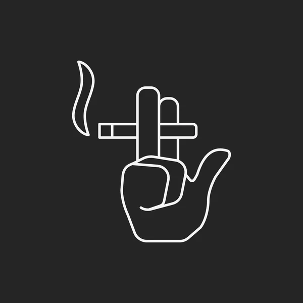 Smoking area line icon — Stock Vector