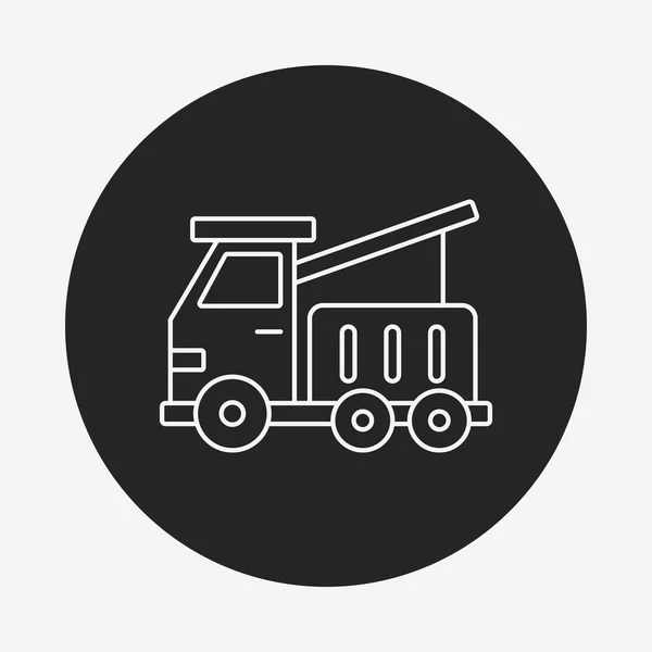 Logistiek vrachtwagen lijn pictogram — Stockvector