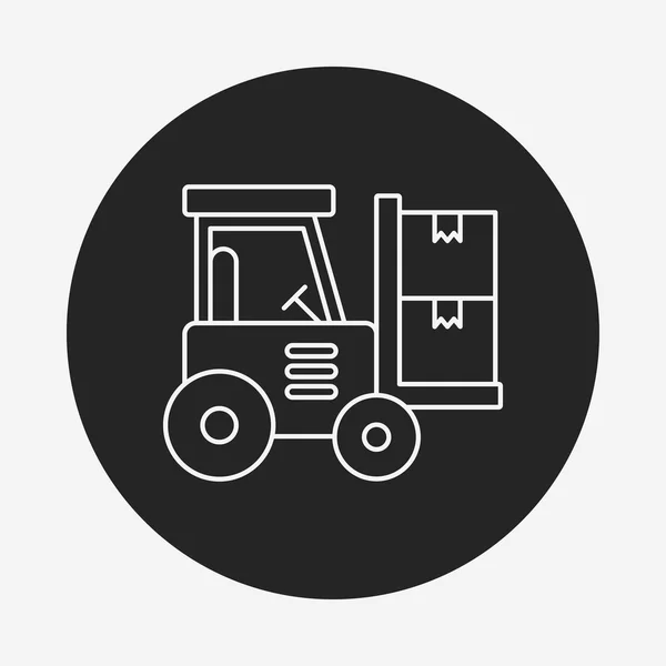 Logistik lastbil linje ikon — Stock vektor