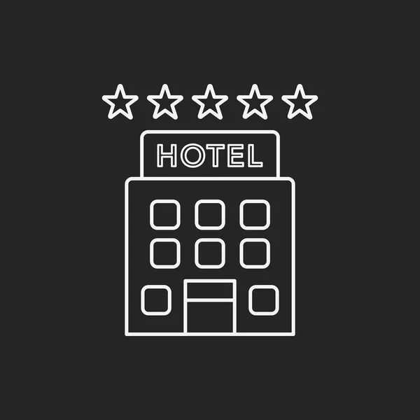 Hotelllinjeikon — Stock vektor