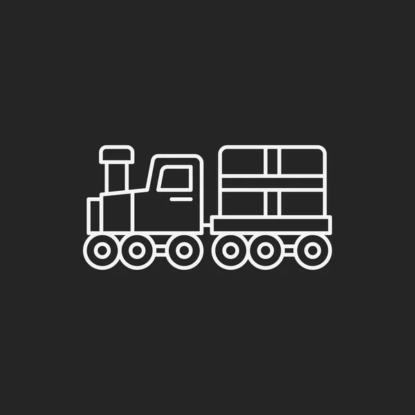 Logistik-LKW-Liniensymbol — Stockvektor