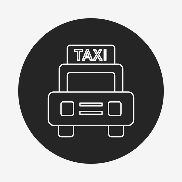 Icona della linea di taxi — Vettoriale Stock