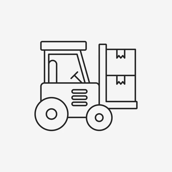 Logistik-LKW-Liniensymbol — Stockvektor