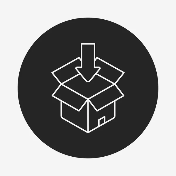 Ikona čáry logistiky nákladní dopravy — Stockový vektor