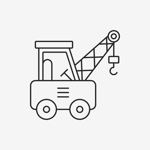Иконка линии грузовых автомобилей — стоковый вектор