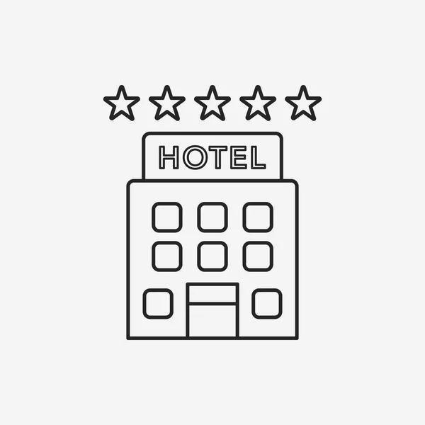 Icono de línea de hotel — Archivo Imágenes Vectoriales